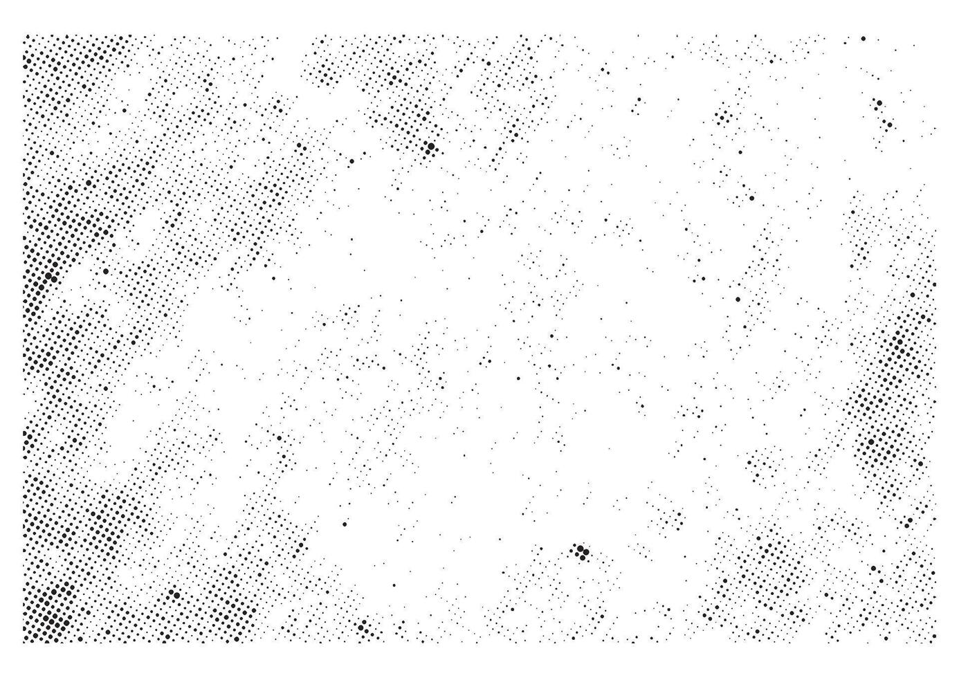 New style halftone dots modern grunge texture. Black Ink splatter brush stroke on black halftone dots abstract white background vector