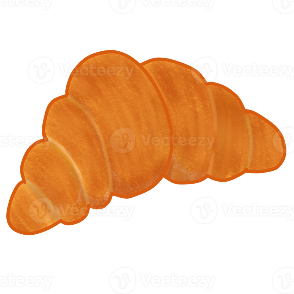 Croissant, French pastry, A classic French pastry illustration, delicious croissant dessert. png