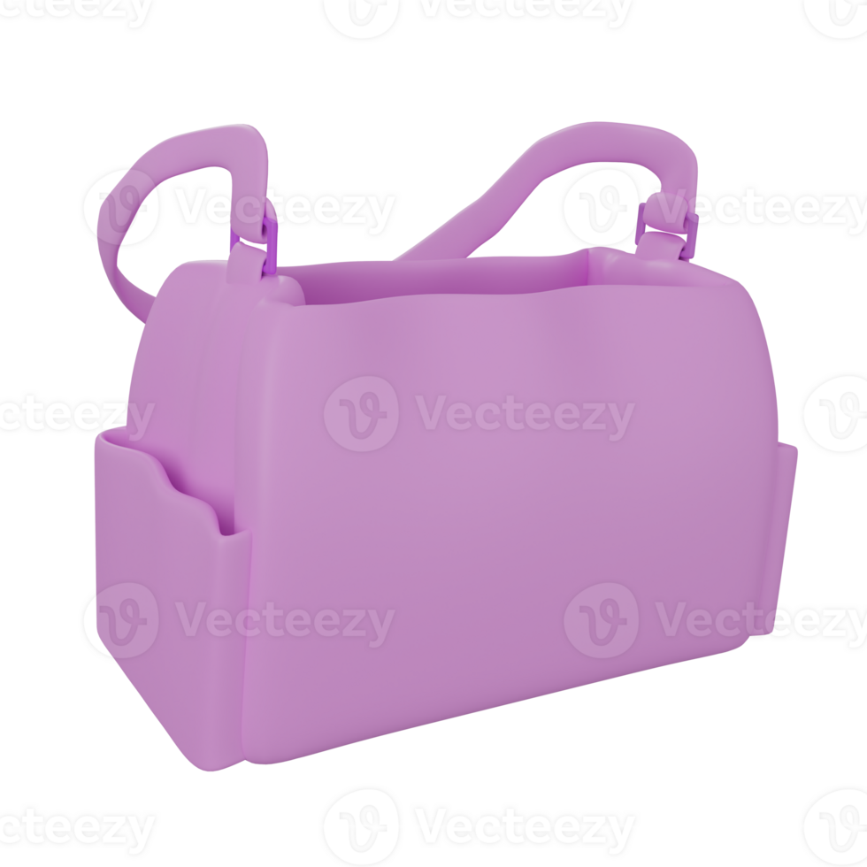 Cute 3d pink shoulder bag for girls and women png