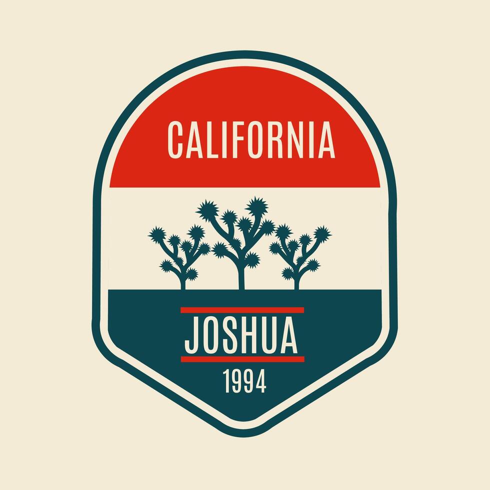 Joshua Trees in California Est. 1994 Badge vector