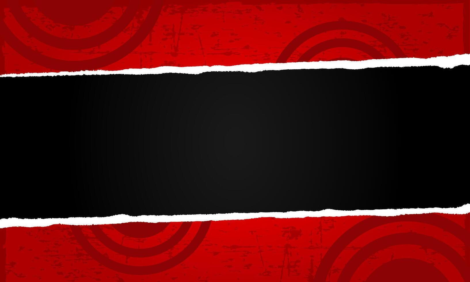 Pop art comic background with torn paper, red grunge and geometric effect. Comic book cartoon speech bubble for text. Cartoon red grunge background for text template. vector