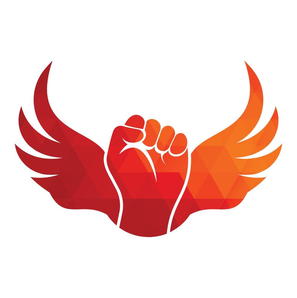 wing fist icon vector