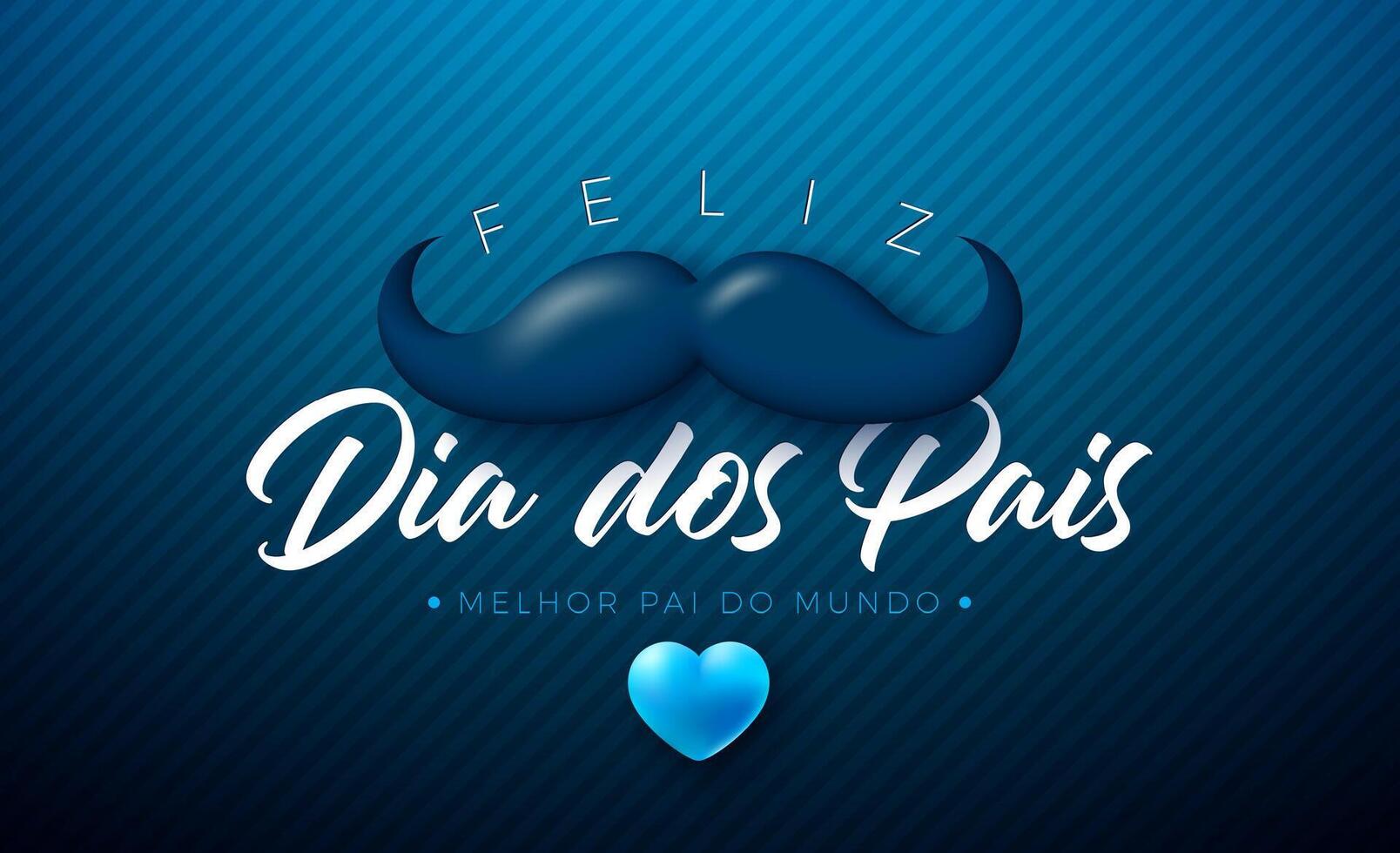 Happy Father's Day graphic with mustache vector