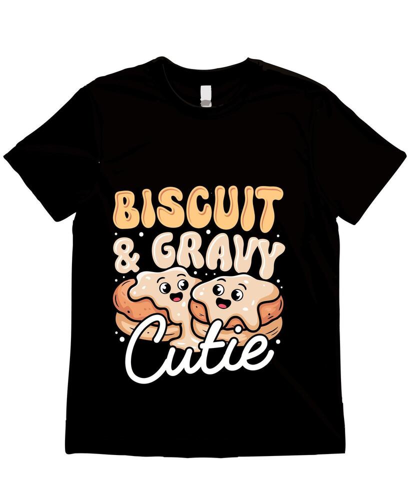 Biscuits and Gravy cutie Illustration for Print Items and Mug Graphics vector