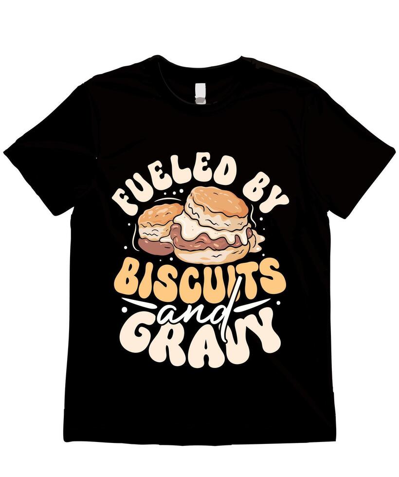 Fueled by Biscuits and Gravy Illustration for Print Items and Mug Graphics vector