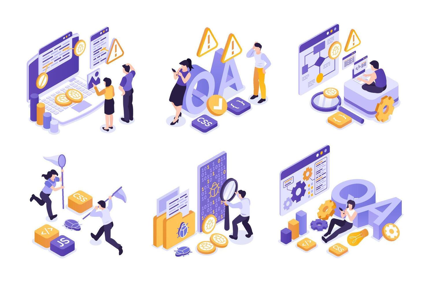 Web development tools and processes illustration vector