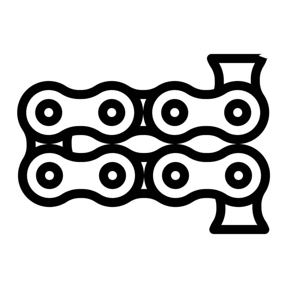 Single bicycle part of chain icon line style clean outline vector