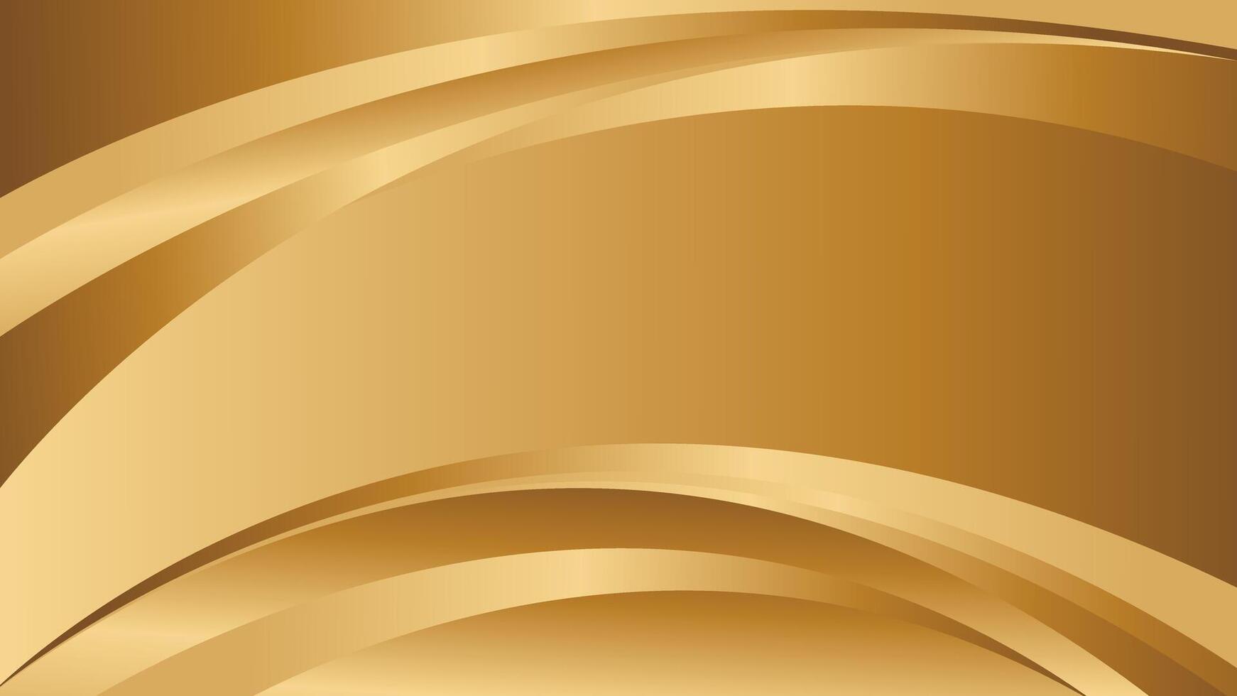 Abstract gold curve background, metallic design style vector