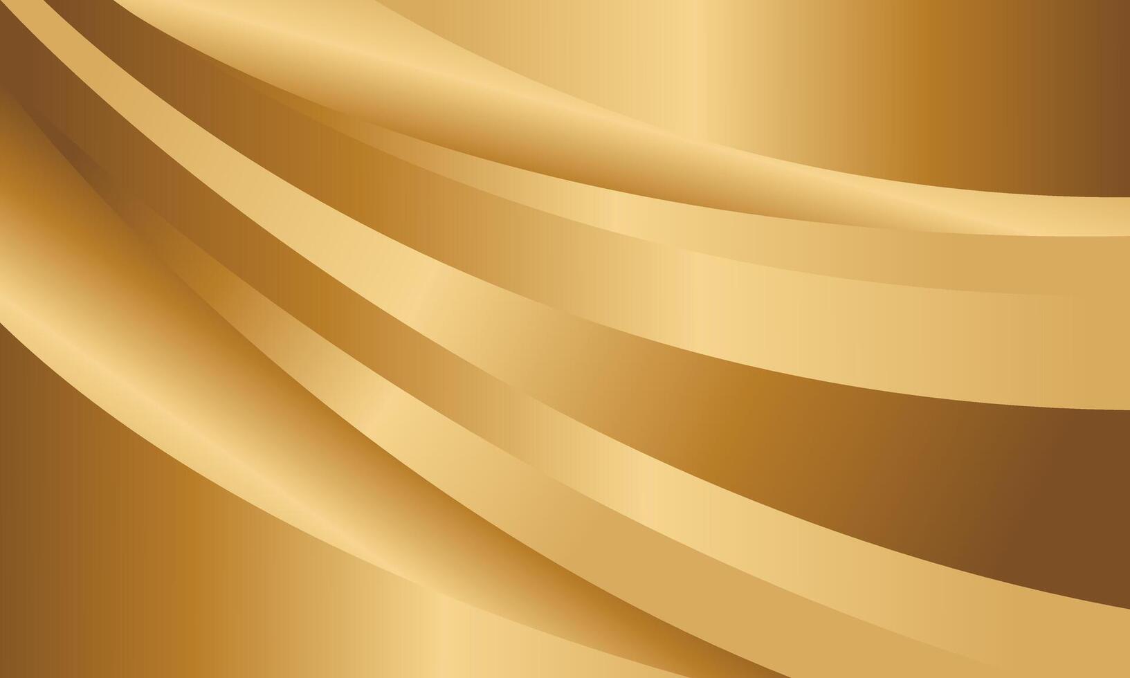 Elegant golden curve background, metallic design style vector