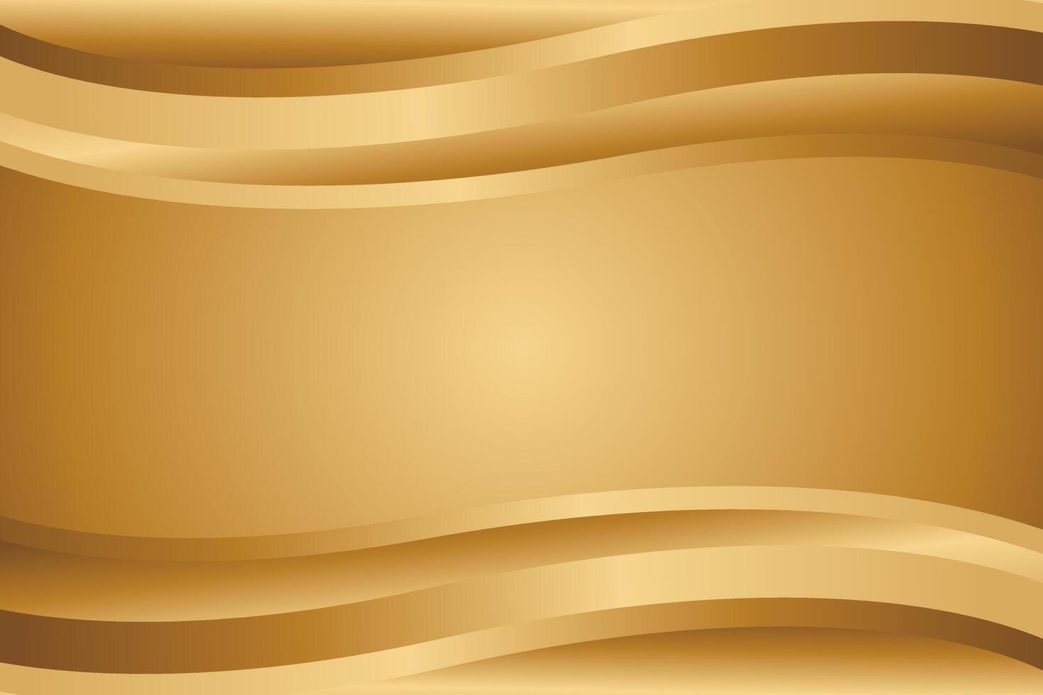 Abstract gold wave background with metallic texture vector