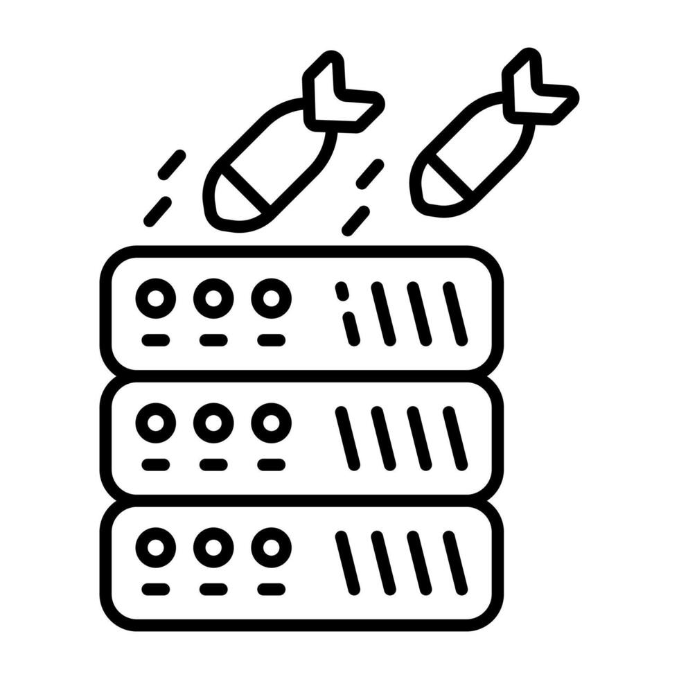 Perfect icon of ddos attack vector