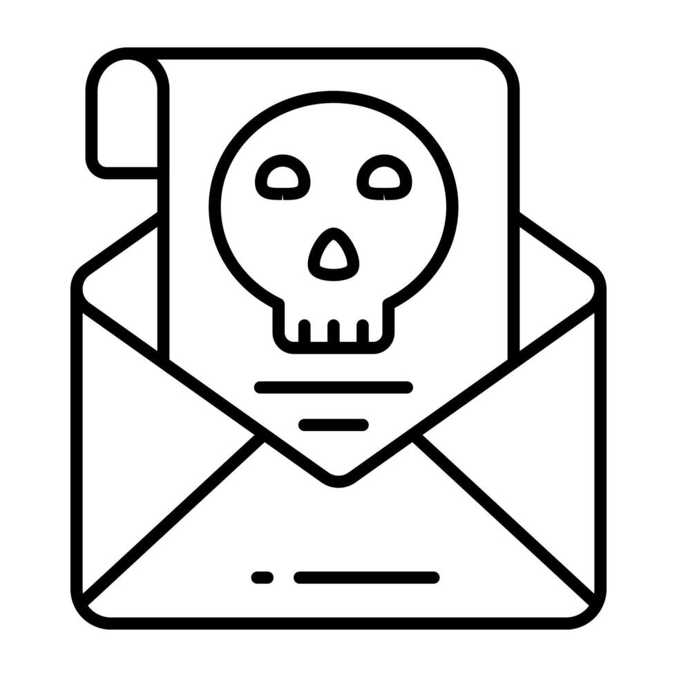Modern icon of infected Email vector