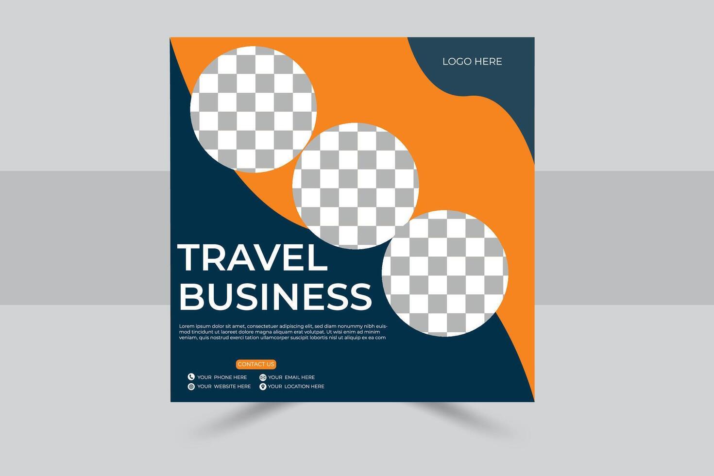 Modern Travel Business Flyer Design vector
