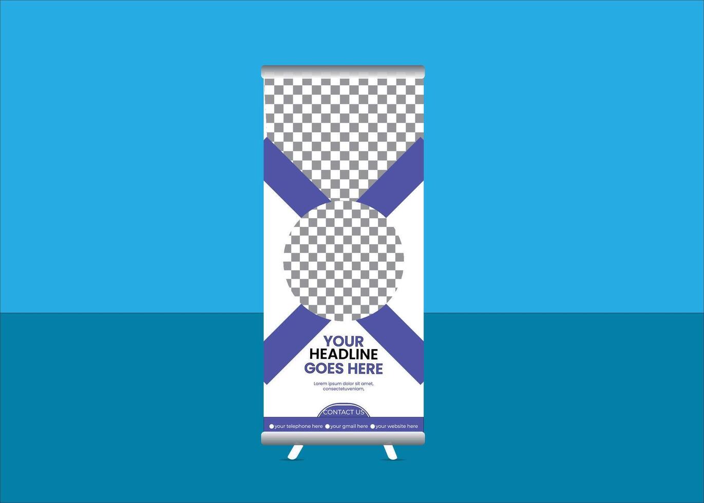 Modern Roll-Up Banner Template vector
