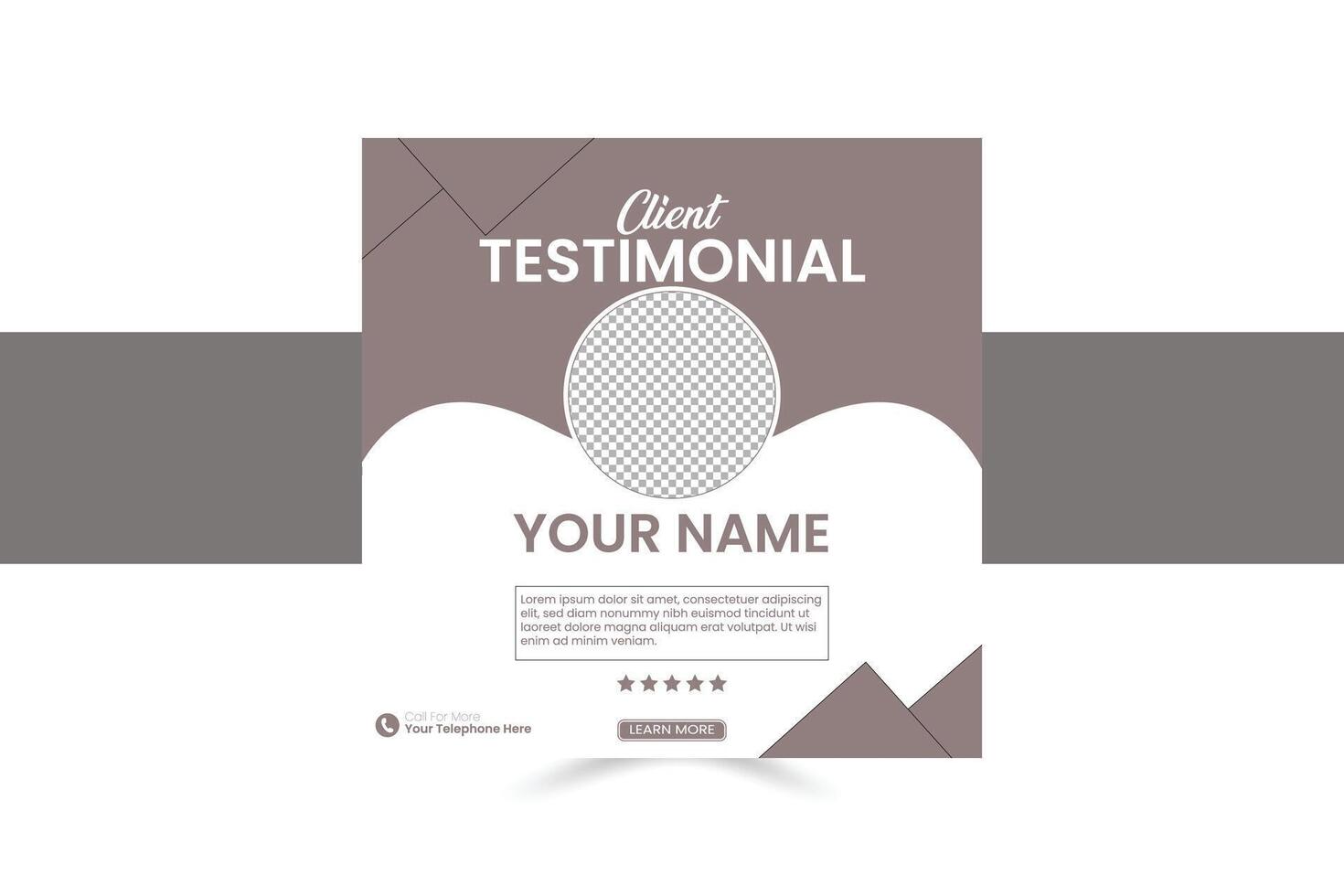 Modern Clean Client Review and Testimonial Design vector