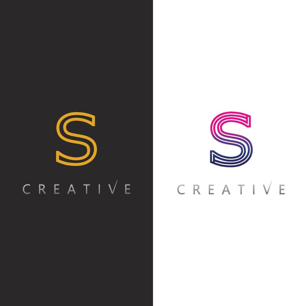 Tech Style S Letter Logo Icon in Futuristic Modern Format vector