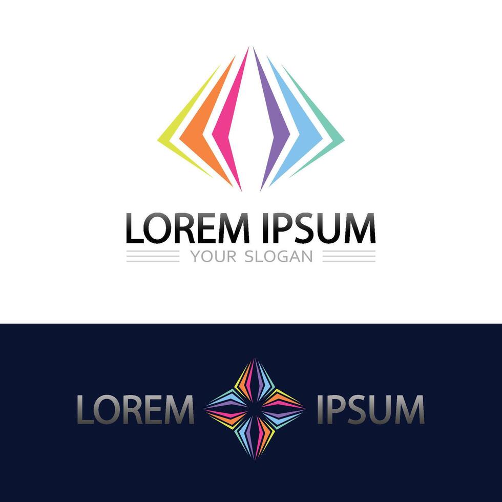 Modern Business Logo Design with Circular Shape and Global Connection Concept vector