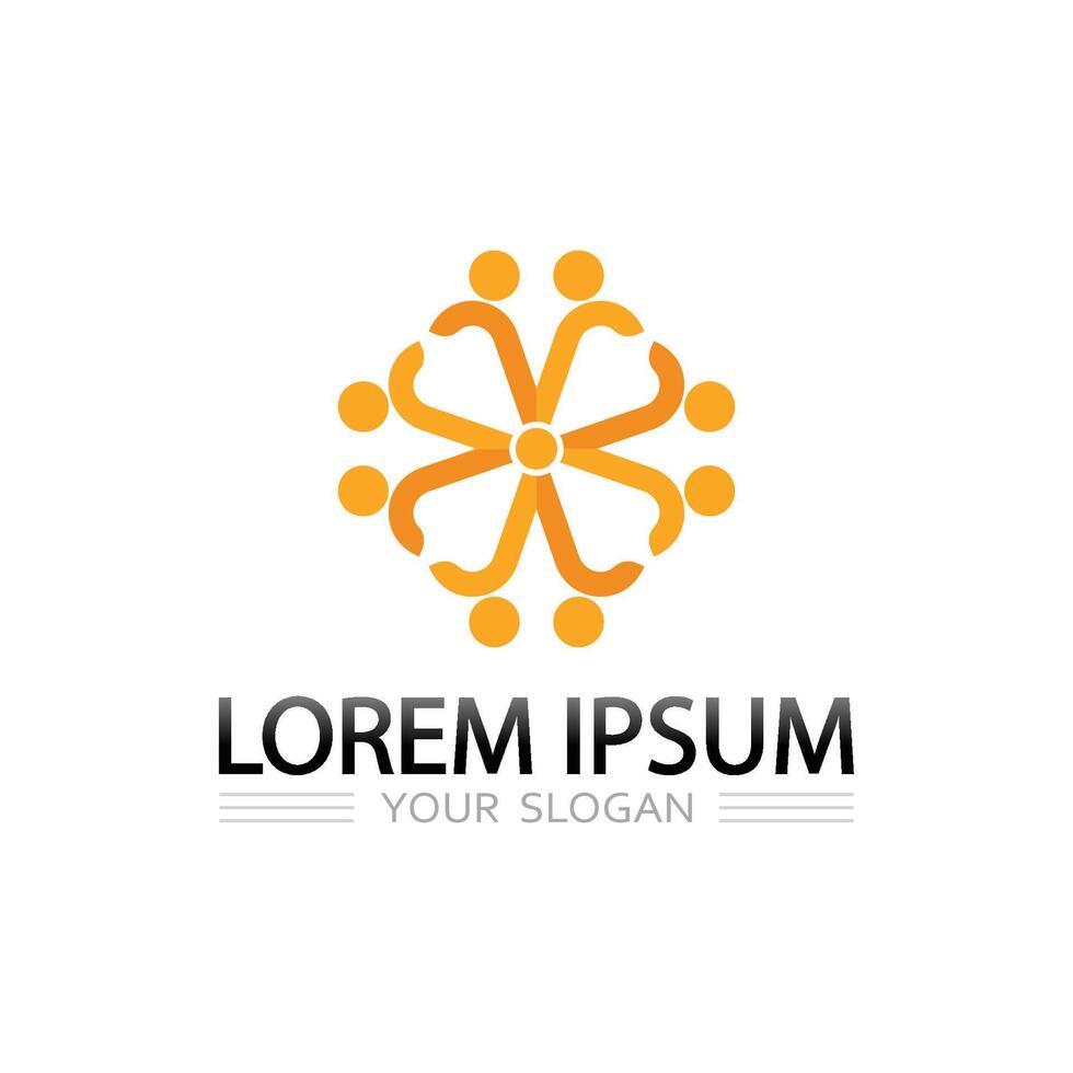 People Motion Logo for Group Activity and Community Organization Concept vector