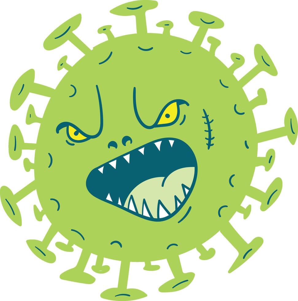 Angry green virus vector