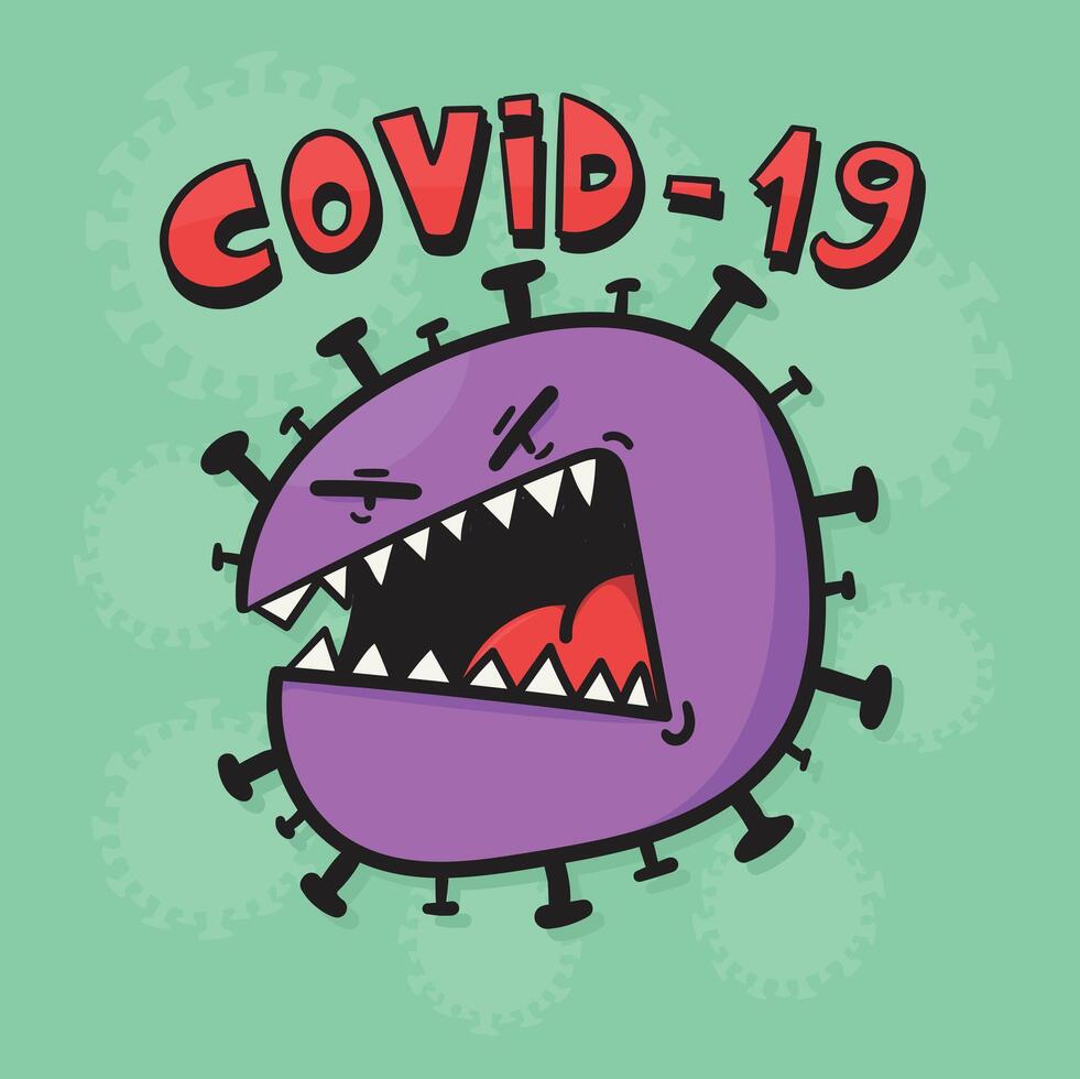 Angry purple virus vector