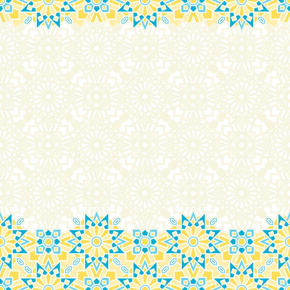 Oriental Geometric Luxury Ornament Border Frame with Stroke Pattern vector