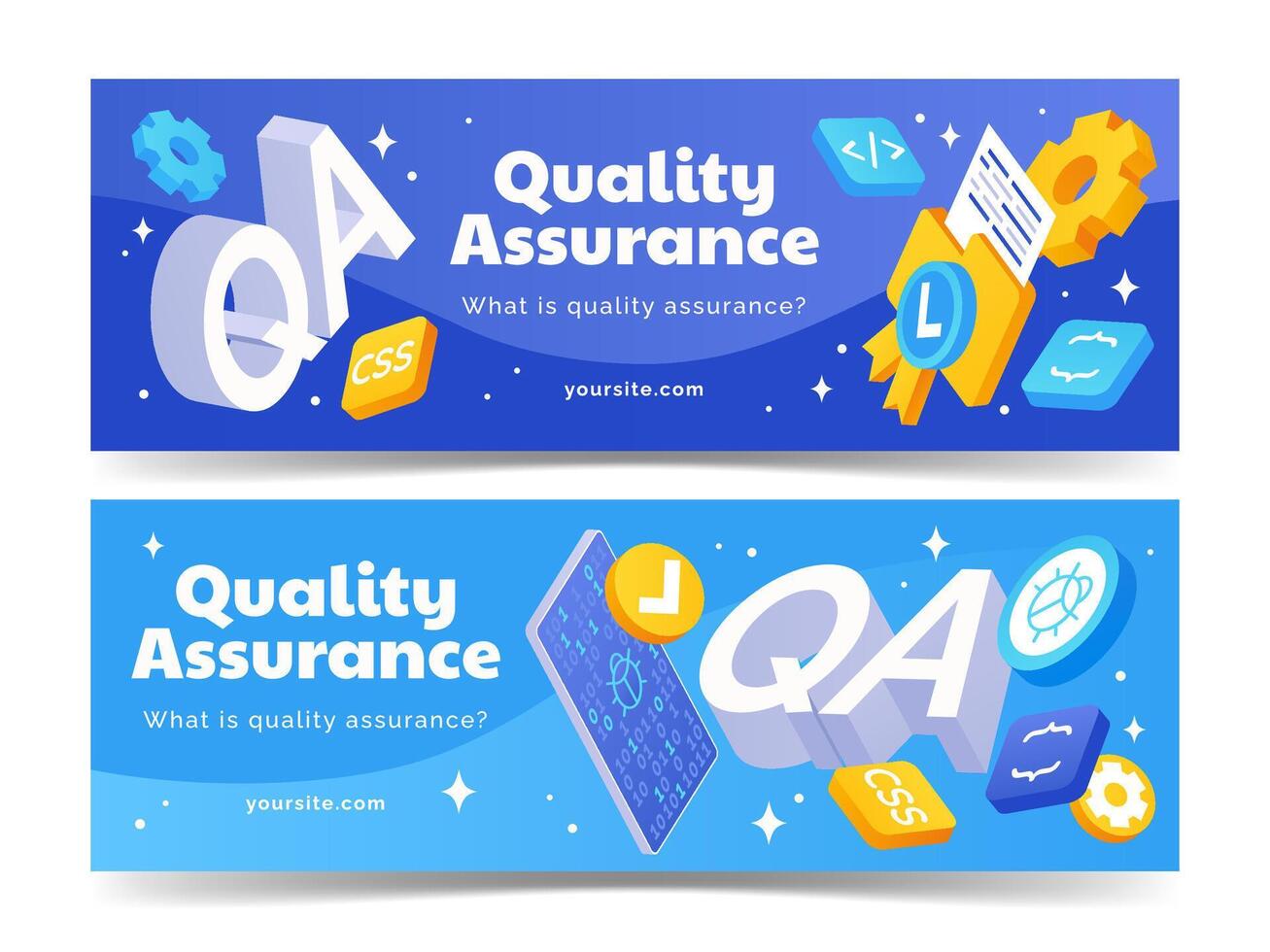 Quality assurance banner image vector