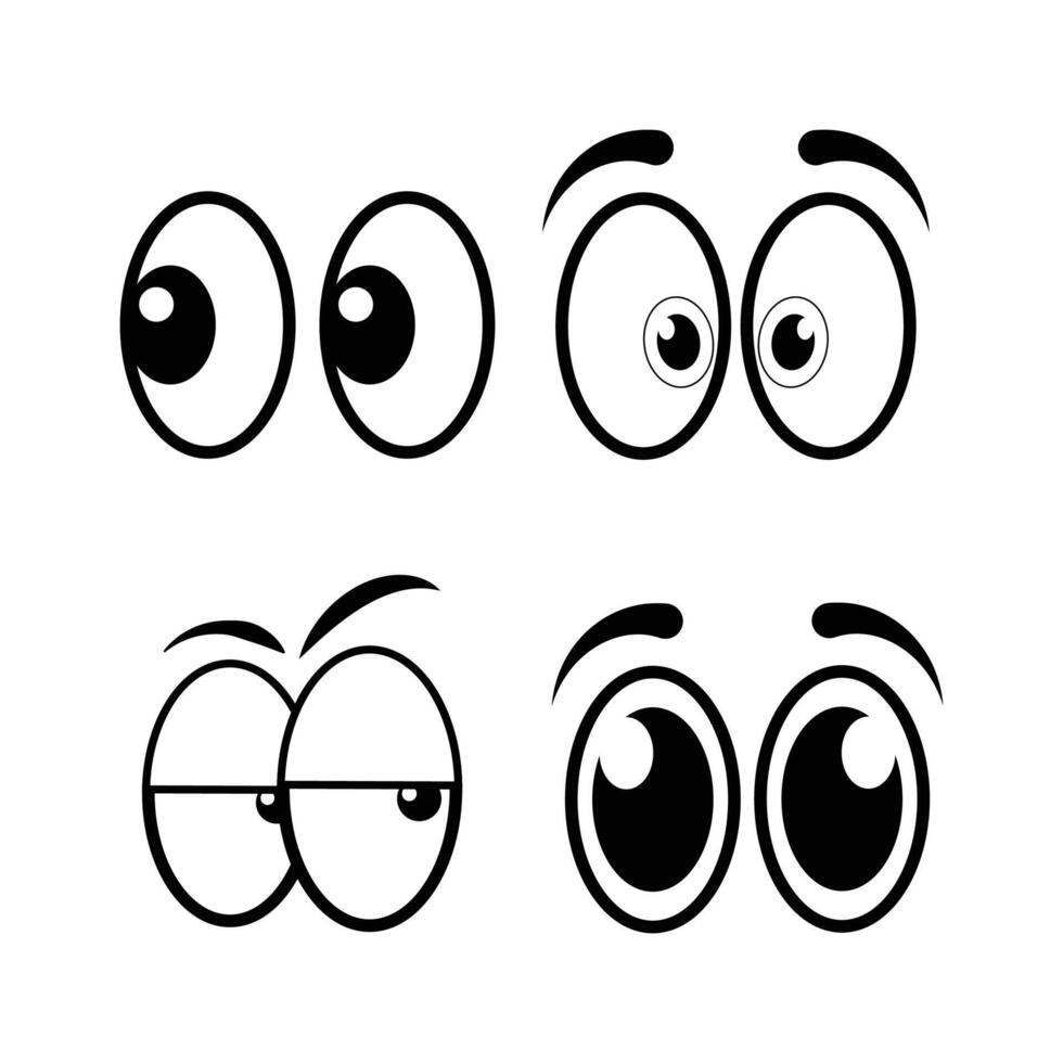 Cartoon eyes design vector