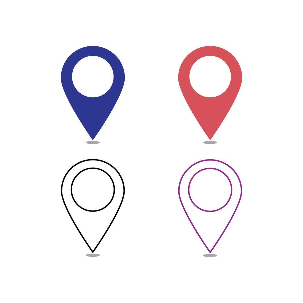 Location icons set design vector