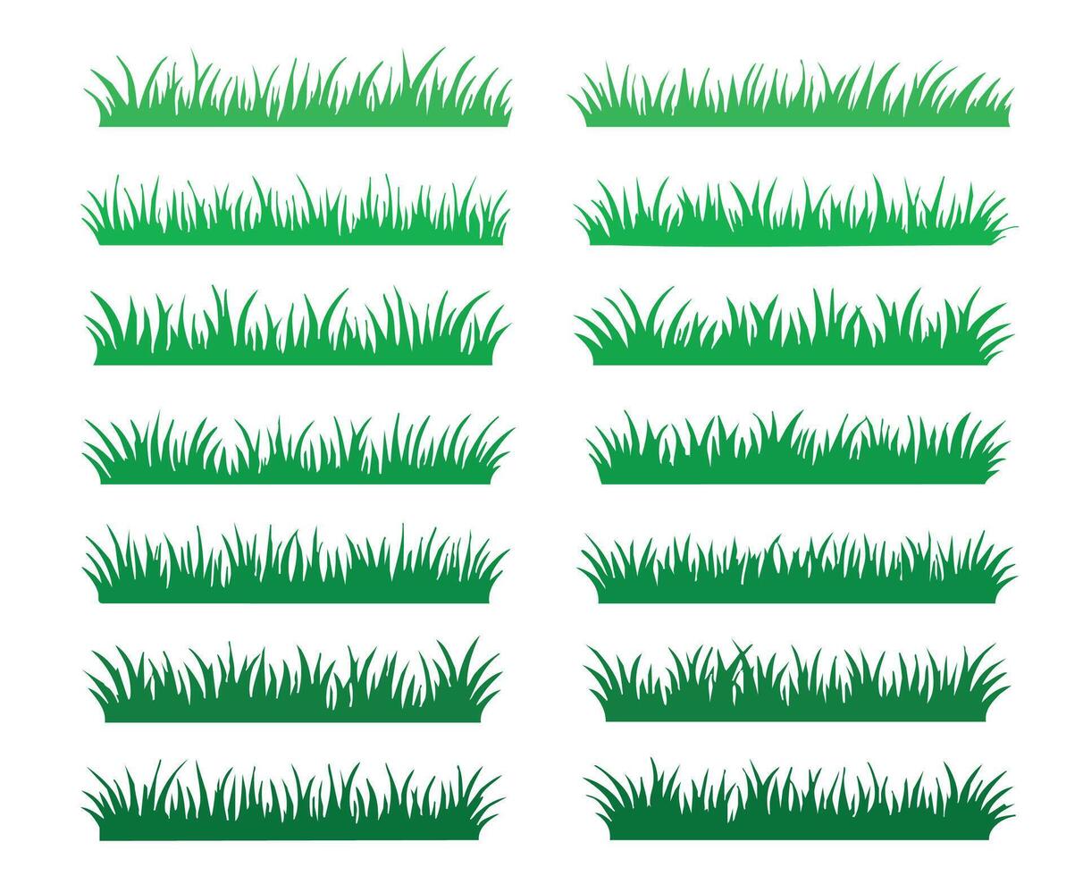 Illustration of green grass designs vector