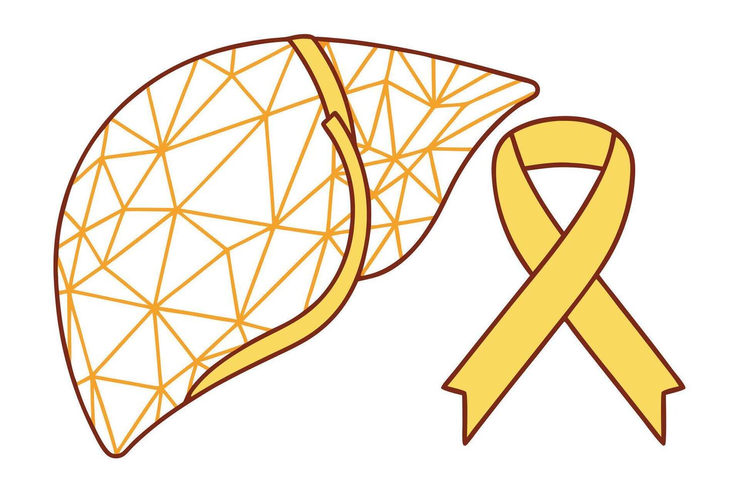 Liver cancer awareness ribbon vector