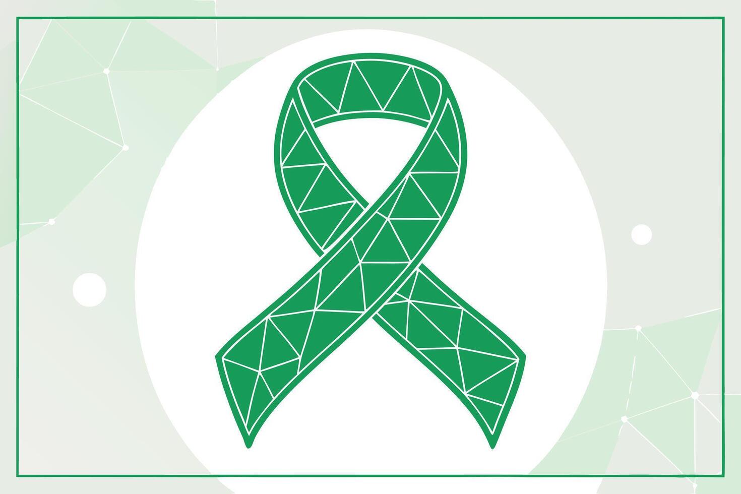 Green awareness ribbon vector