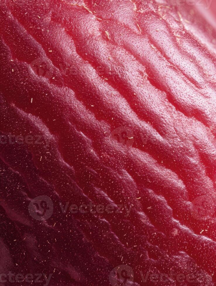 Close up View of Plum Skin Revealing Rich Textures and Natural Patterns With Empty Right Margin photo