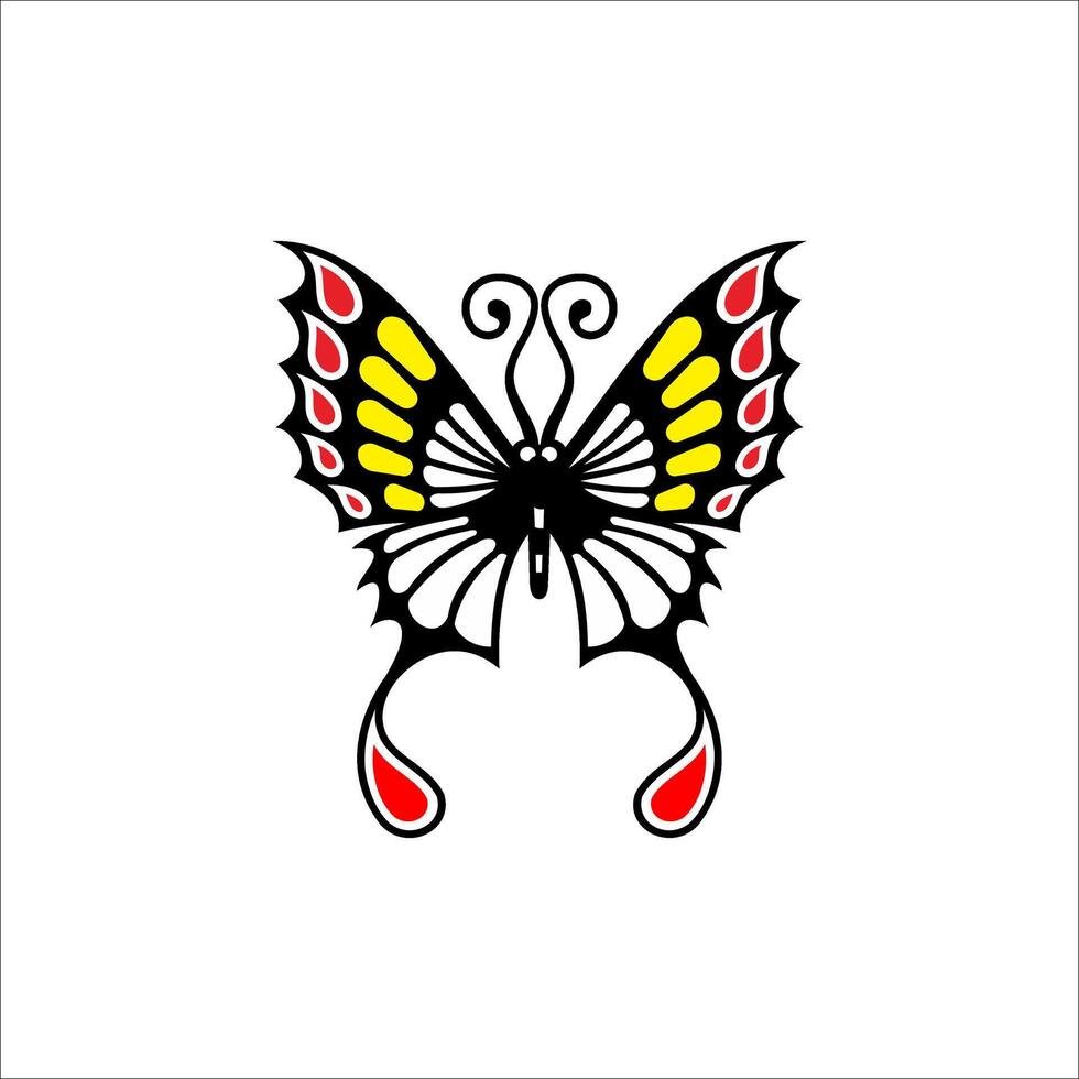 Butterfly illustration with unique shape and beautiful and enchanting colors, this can be used as a graphic design vector