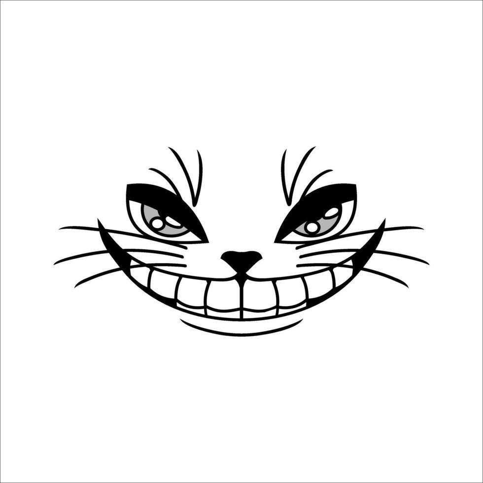 illustration of a cat's face that looks cynical and annoying, this can be used as a graphic design vector