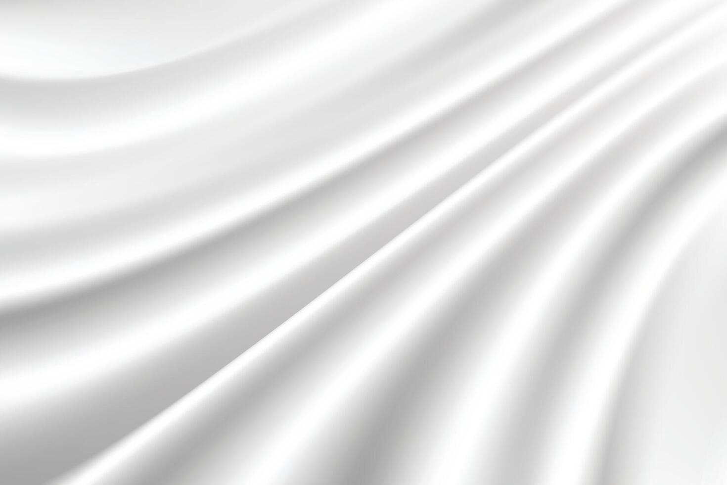 white silk cloth fabric wave overlapping with light and shadow. white and gray abstract texture background and copy space for web vector