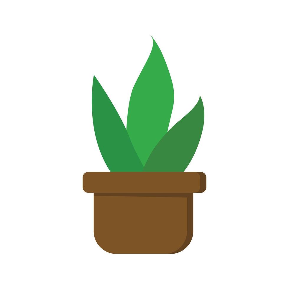Plant in pot icon illustration vector