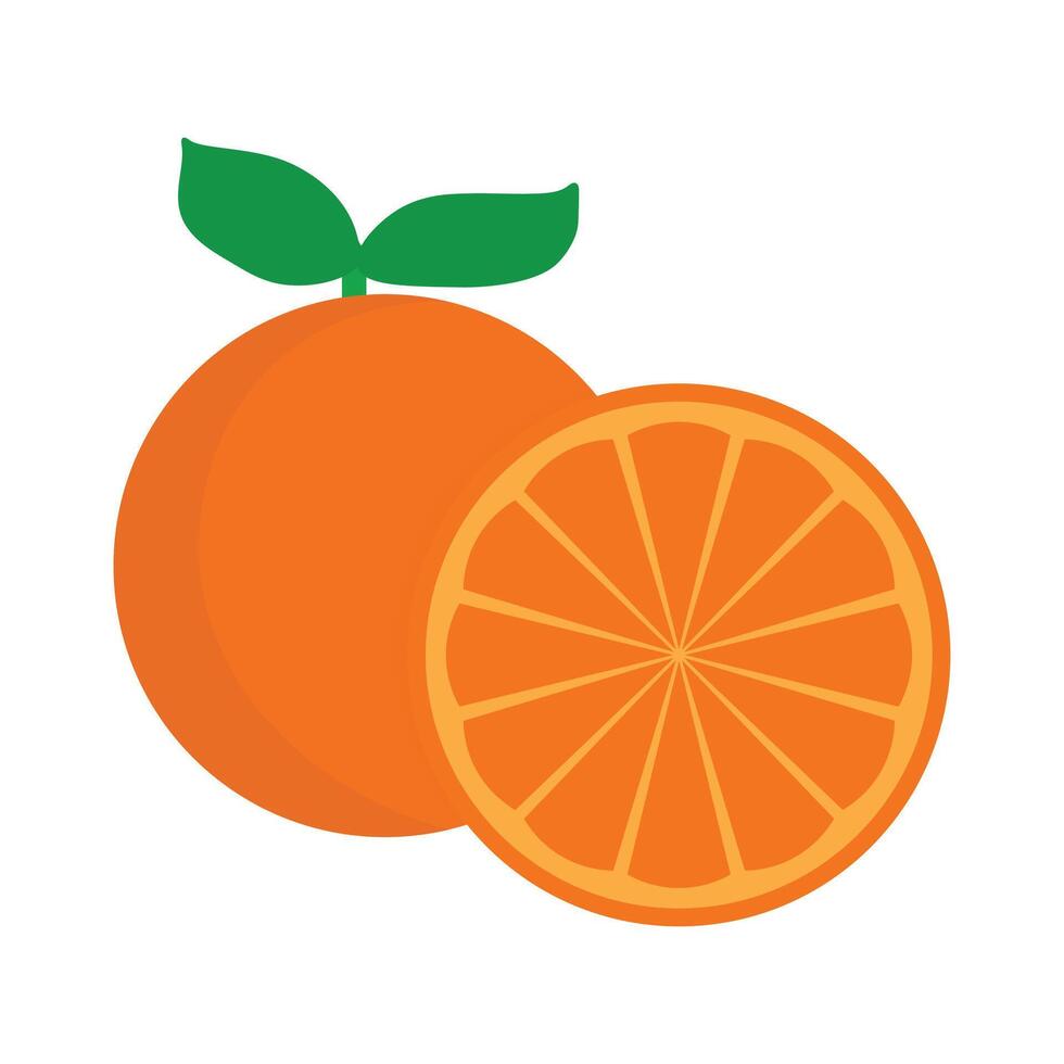 Orange fruit icon illustration vector