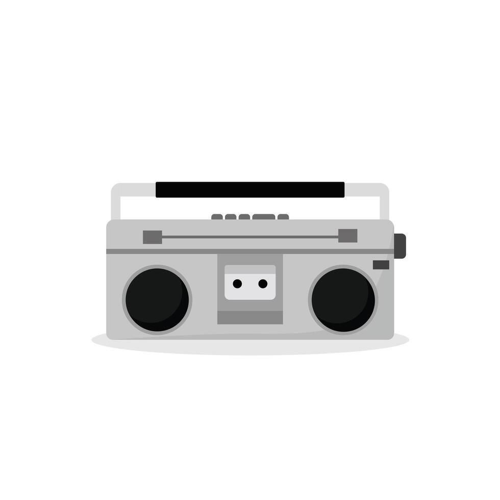 An old style boombox on a white background vector