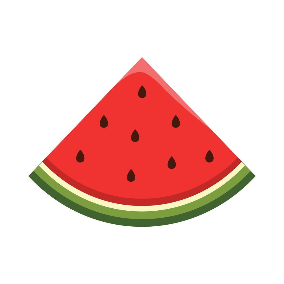 Watermelon slice icon illustration vector