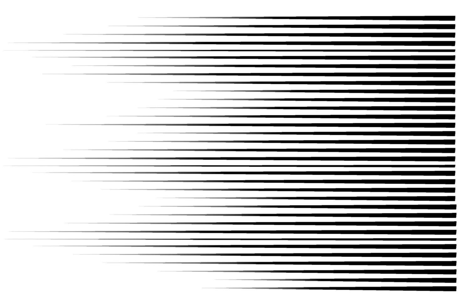 Speed line anime fast effect, manga horizontal motion strips. Comic quick halftone movement, Abstract gradient. vector