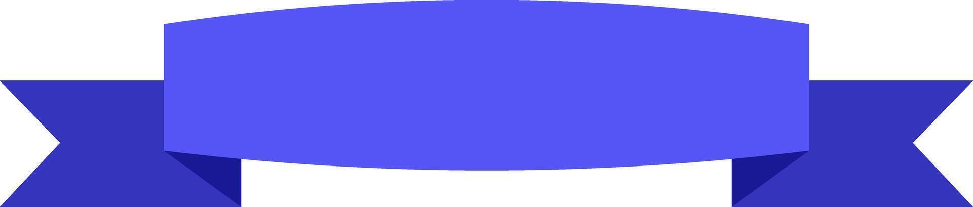Horizontal blue ribbon banner waving with copy space for your text or message, ideal for celebration, achievement, promotion, or marketing purposes vector