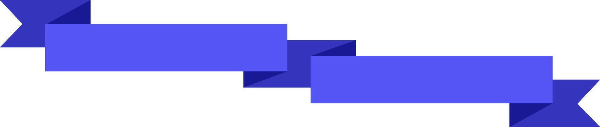 Blue ribbon banner flowing smoothly across a white background, creating a sense of movement and elegance, ideal for highlighting important information or adding a decorative touch vector