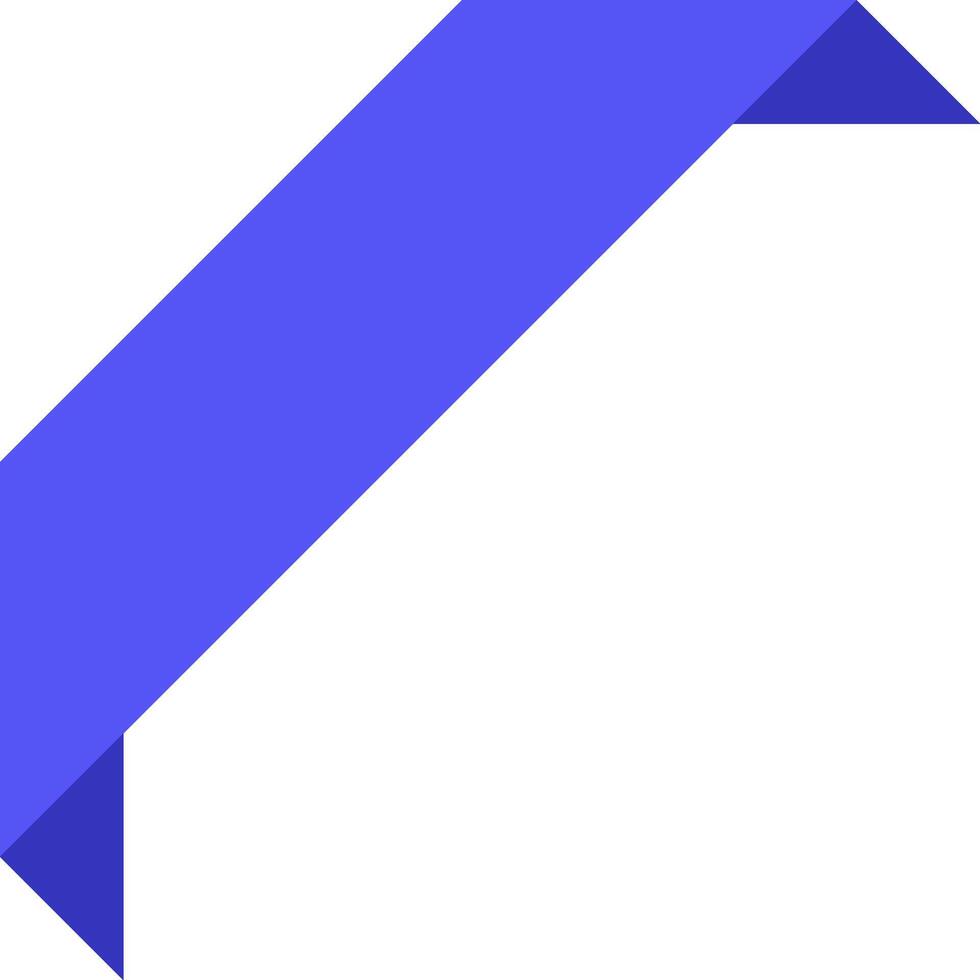 Featuring a simple blue ribbon dividing diagonally across a white background, adding a vibrant touch of color and style to various design projects with a modern, minimalist appeal vector