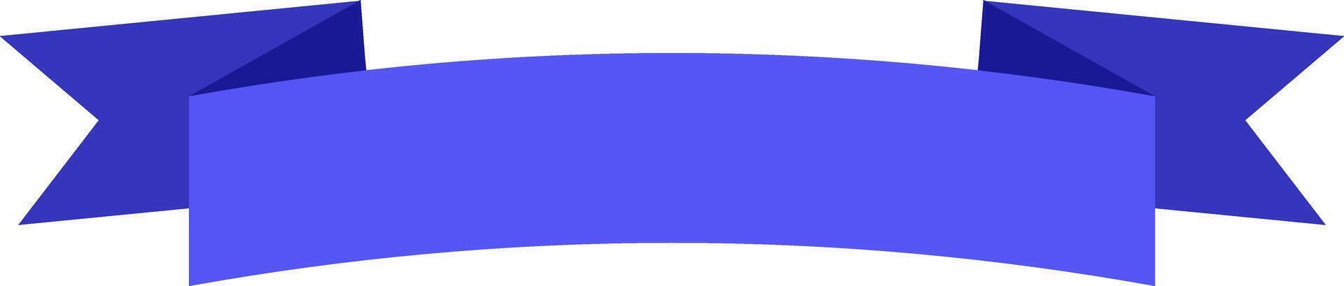 Waving blue ribbon banner with elegantly folded ends, symbolizing celebration, achievement, and recognition, ideal for various events, awards, and competitions vector