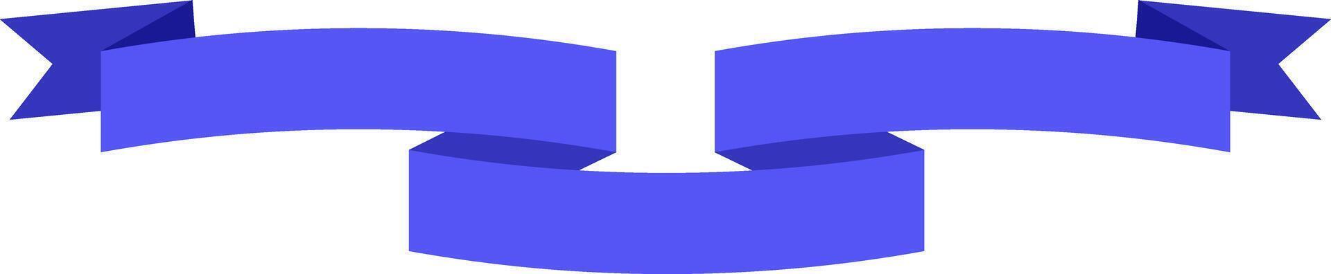 Waving double blue satin ribbon creates a festive atmosphere, perfect for celebrations, award ceremonies, or recognizing achievements, adding elegance and charm to any event vector
