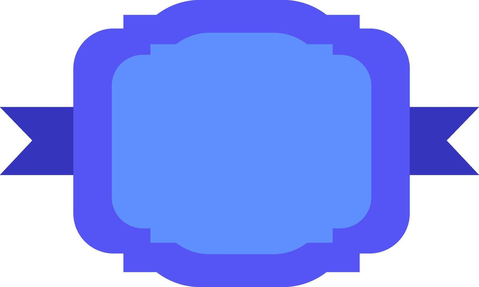 Blue blank label with ribbon banner serving as a stylish and customizable design element for enhancing titles and text in various projects vector