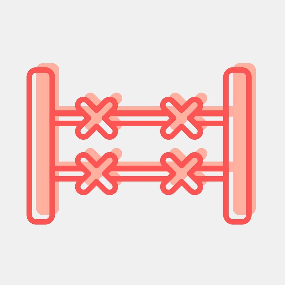 Icon barrier. Military and war elements. Icon in two tone style. vector