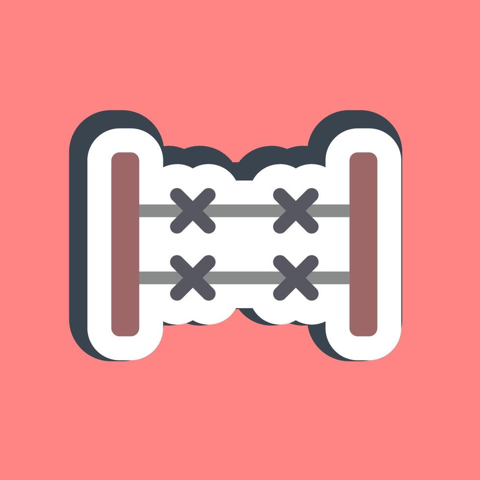 Sticker barrier. Military and war elements. vector