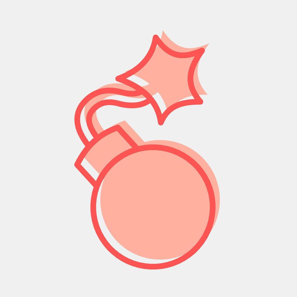 Icon bomb. Military and war elements. Icon in two tone style. vector