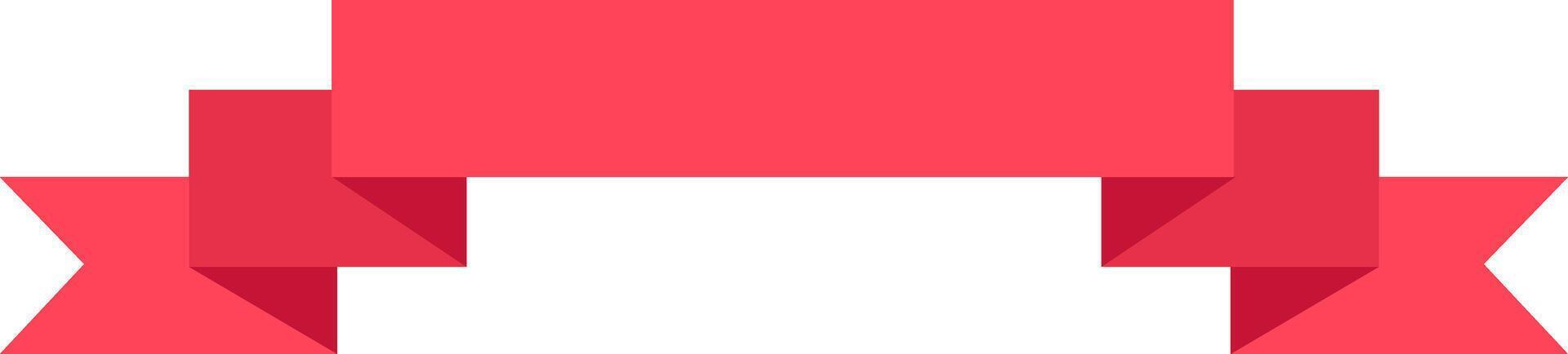 Red ribbon banner with copy space creating a festive and decorative element, perfect for highlighting announcements, promotions, or special occasions on a clean white background vector
